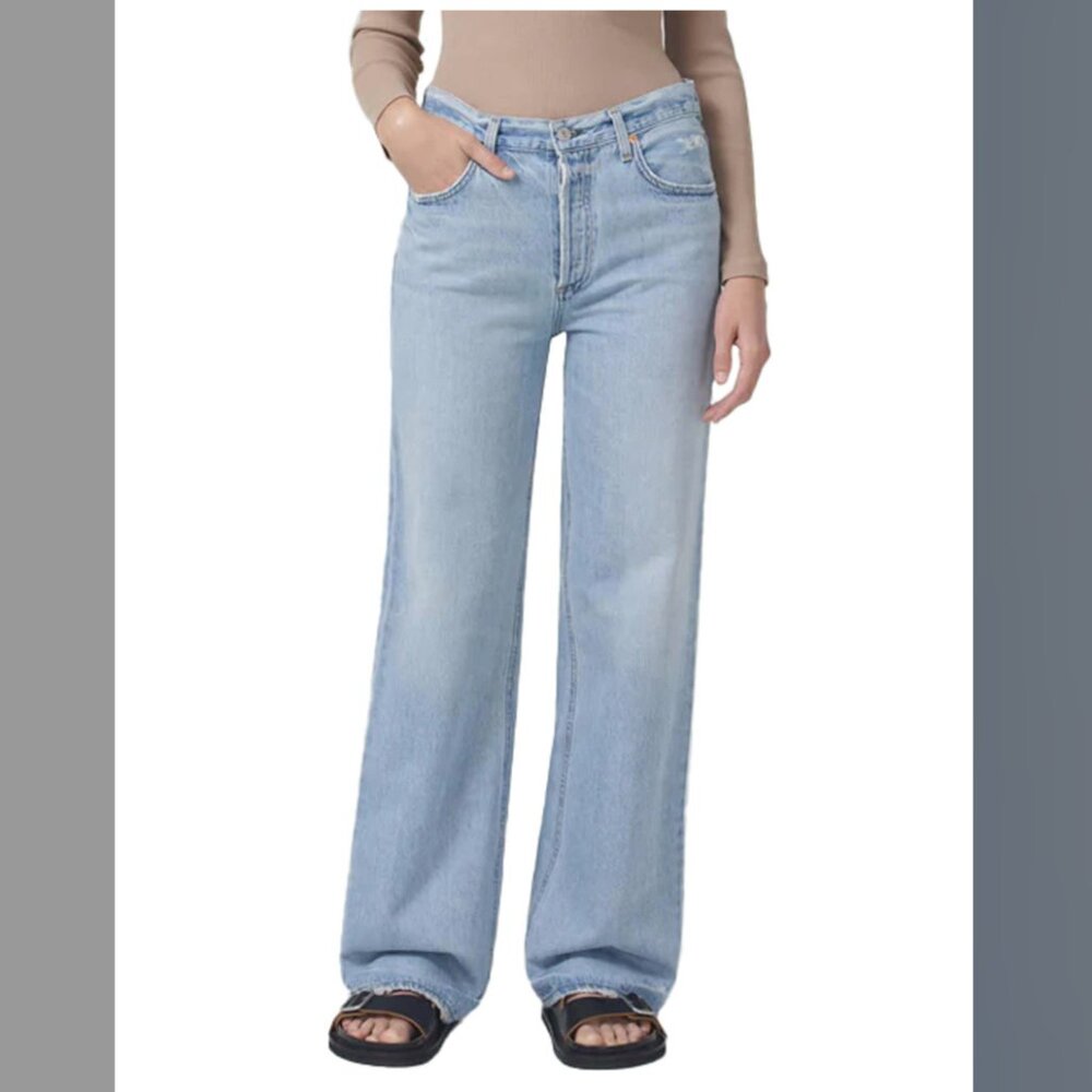 Citizens of Humanity Women’s 100% Organic Cotton Annina Wide Leg Jean in Parfait
